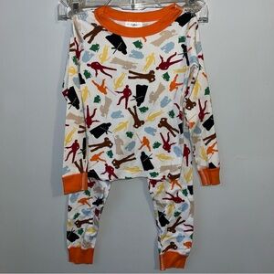 Hanna Andersson Star Wars Orange-Trim White Pajama Set